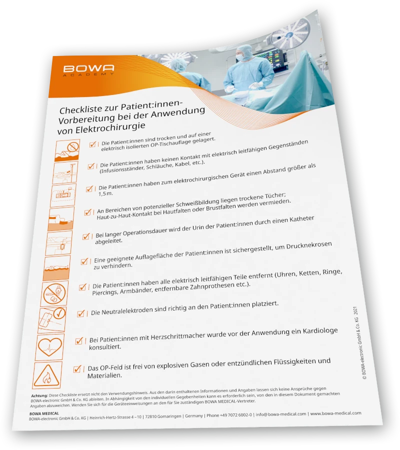 Downloads Elektrochirurgie Checkliste Patientenvorbereitung Bowa Academy De